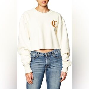 Champion Women's Reverse Weave Cropped Cut Off Crew XS